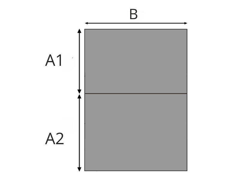 2-teilige Matratze (1-Lagen)