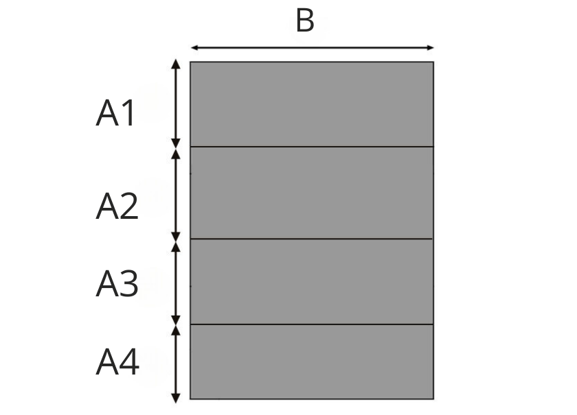 4-teilige Matratze (3-Lagen)